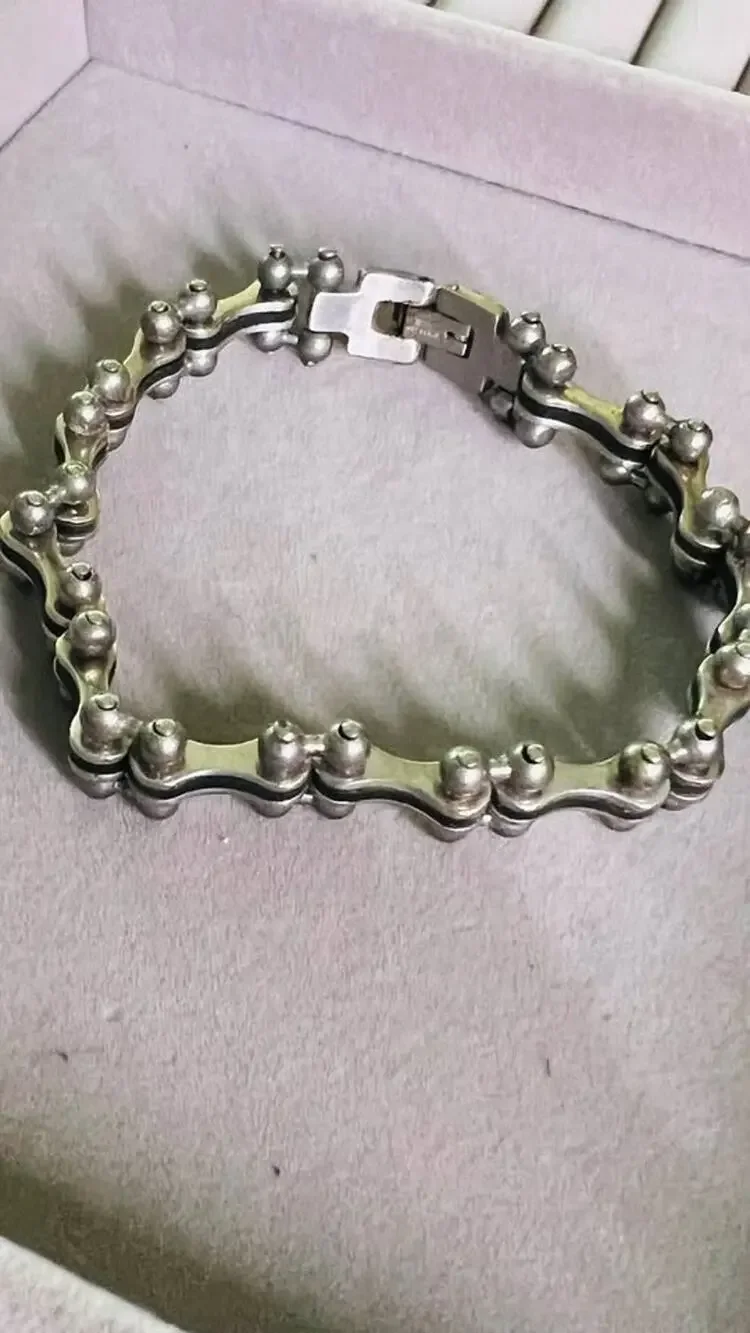 Men's Stainless Steel Bike Chain Bracelet